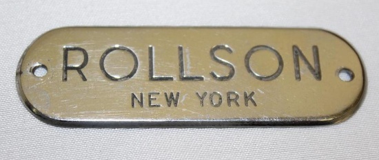Rollson of NY Coachbuilder Bodytag Emblem Badge