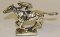 Racehorse w/ Jockey Radiator Mascot Hood Ornament by Lejeune