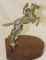 Leaping Racehorse w/ Jockey Radiator Mascot Hood Ornament by Desmo