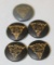 Group of 5 Early Packard Motor Car Co Advertising Button Covers