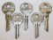 Group of 5 Packard & Studebaker Motor Car Co Keys