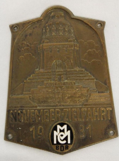 1931 German Automobile Club Race Medallion Rally Badge