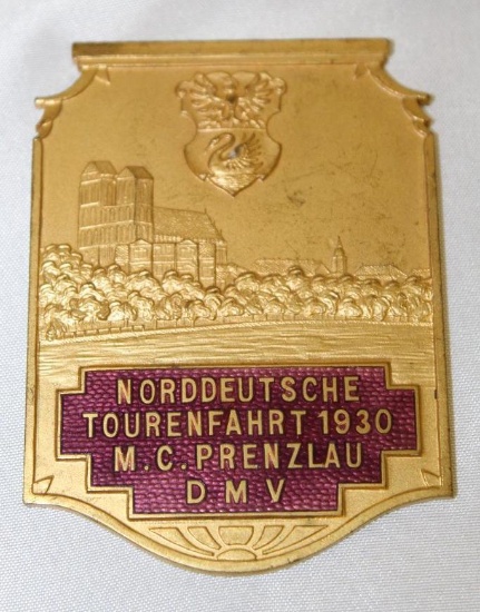 1930 North Germany Race Medallion Rally Badge