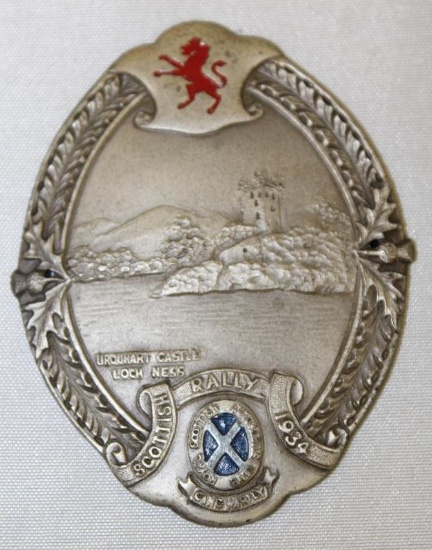 1934 Scottish Automobile Club Race Medallion Rally Badge