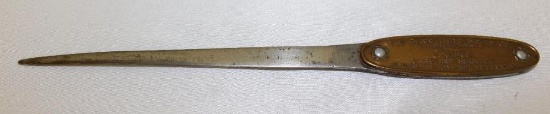 Ford Script Letter Opener The Bliss Auto Sales Co Toledo OH