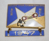 1947 French Automobile Club Charbonniere Pin Badge