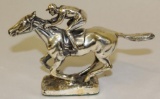 Racehorse w/ Jockey Radiator Mascot Hood Ornament by Lejeune