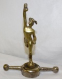 Running Brass Mercury Man Radiator Mascot Hood Ornament