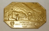 1935 Hungarian Automobile & Motorcycle Race Medallion Rally Badge
