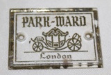 Parkward of London Coachbuilder Bodytag Emblem Badge Rolls Royce
