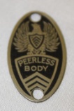Peerless Motor Car Co Coachbuilder Bodytag Emblem Badge