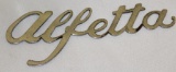 Alfetta Motor Car Co Radiator Script Emblem