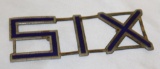 Six Automobile Radiator Script Emblem