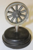 Wood Spoked Wheel Automobile Radiator Mascot Hood Ornament