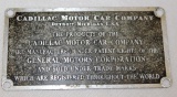 Cadillac Motor Car Co of Detroit General Motors Data Tag Badge