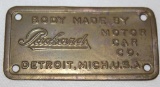 Packard Motor Car Co of Detroit Bodytag Emblem Badge