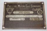 1937 Packard Motor Car Co of Detroit Serial No Data Tag Emblem Badge