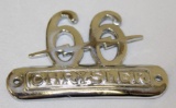 Chrysler 66 Motor Car Co Radiator Emblem Badge