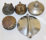 Group of 5 Early Automobile Radiator Caps