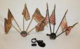2 Sets of American Flag Automobile Radiator Accessories