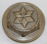 Early Brass Automobile Threaded Hubcap