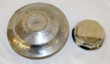 2 Automobile Threaded Hubcaps Brewster & Co of NY