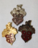 Group of 3 Packard Motor Car Co Crest Pin Badge Buttons