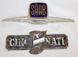 Saab & Cincinnati Motor Car Co Emblem Badges