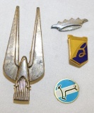 Group of 4 Automobile Radiator Emblem Badges