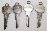 Group of 4 Packard Caribbean Silver Keys