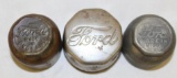 Group of 3 Ford Motor Car Co Automobile Threaded Hubcaps