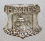 Haynes Light Twelve Motor Car Co Radiator Emblem Badge