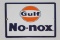 Gulf No-Nox SSP Porcelain Pump Plate Sign
