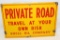 Shell Oil Co Private Road Porcelain Sign