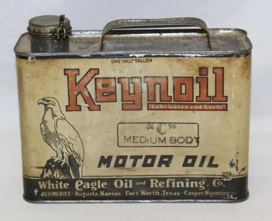 1/2 Gallon White Eagle Keynoil Motor Oil Can