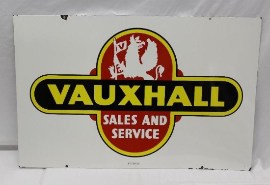 Vauxhall Sales and Service Porcelain Dealership Sign DSP