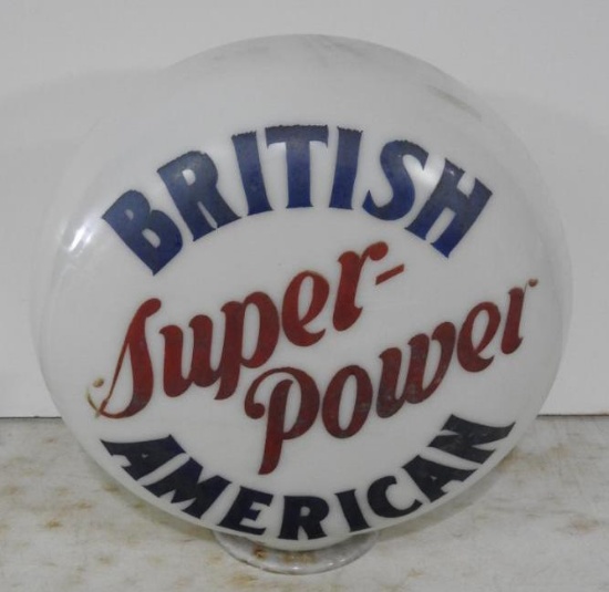 British American Super-Power Gas Pump Globe