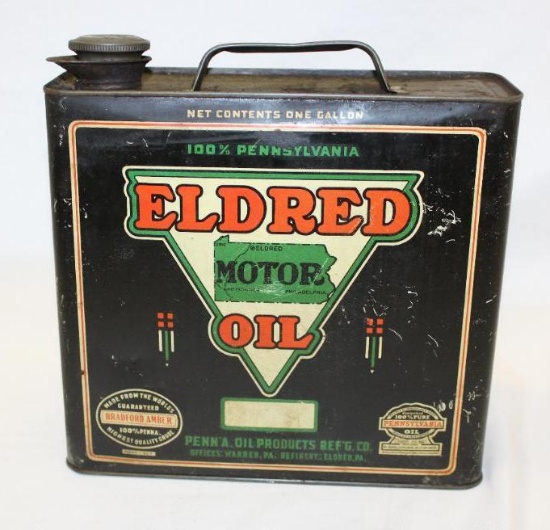 Eldred 1 Gallon Motor Oil Can of Warren PA