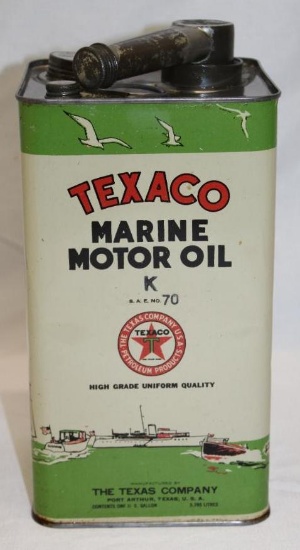 Texaco Marine Port Arthur 1 Gallon Motor Oil Can