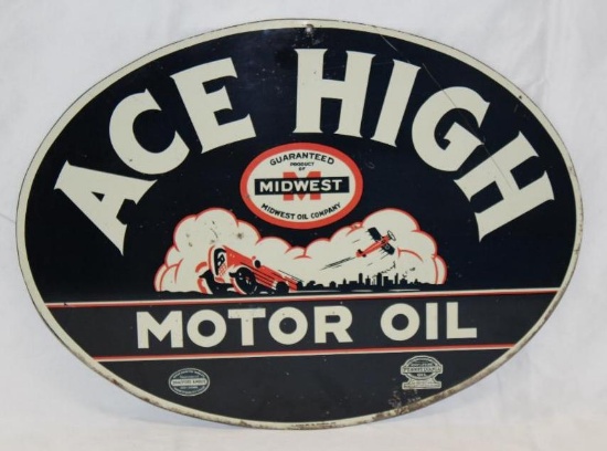 Ace High Motor Oil Midwest DST Sign