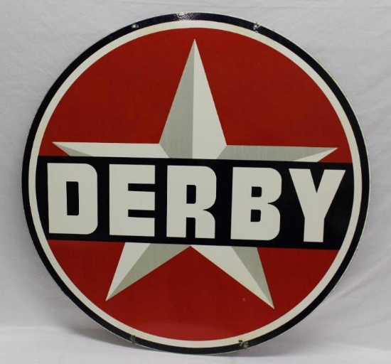 Derby 48" Double Sided Porcelain Sign