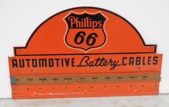 Phillips 66 Automotive Battery Cables Rack Sign