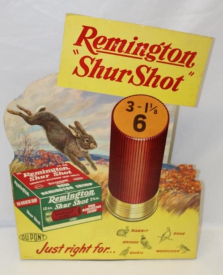 Remington "Shur Shot" Cardboard Advertising Easelback Countertop Display
