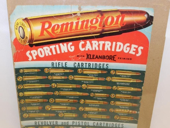 Remington Sporting Cartridges Cardboard Advertising Display