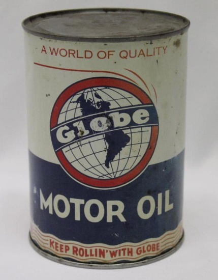 Globe 1 Quart Motor Oil Can