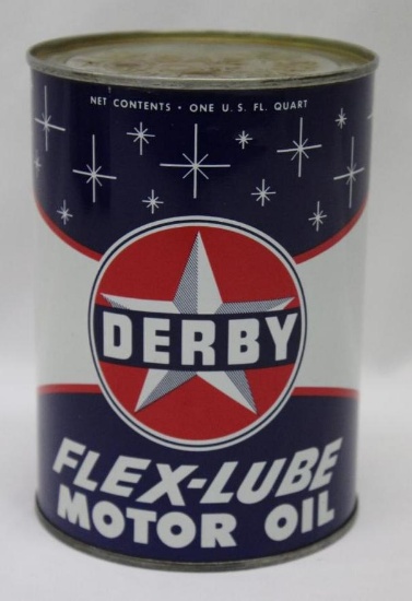 Derby Flex-Lube 1 Quart Motor Oil Can of Wichita KS