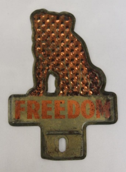 Freedom Oil Company License Plate Topper Sign