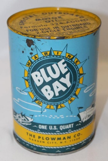 1 Quart Blue Bay Marine Motor Oil Can