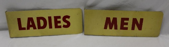 Shell Oil Co Mens and Ladies Restroom Signs