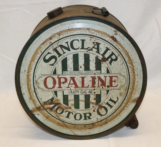 Sinclair Opaline 5 Gallon Rocker Oil Can